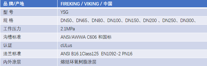 FM認(rèn)證viking 威景YSG型過濾器DN250